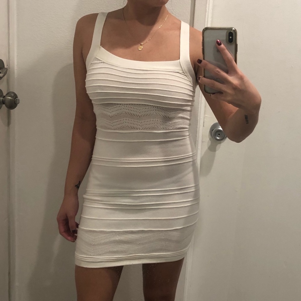 White body con dress